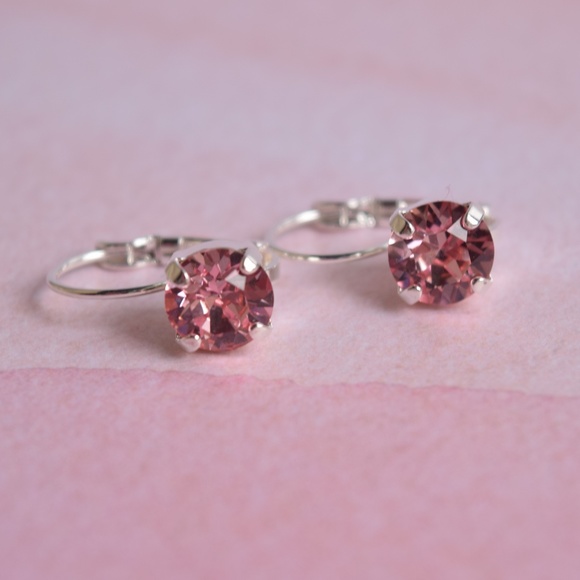 Swarovski Earrings, Lever Back Swarovski Earrings - Picture 1 of 7